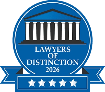 Blue Lawyers of Distinction 2026 seal