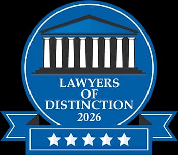 Blue Lawyers of Distinction 2026 seal