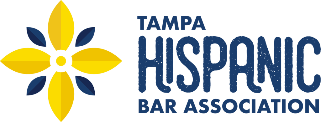 Yellow floral emblem for Tampa Hispanic Bar Association