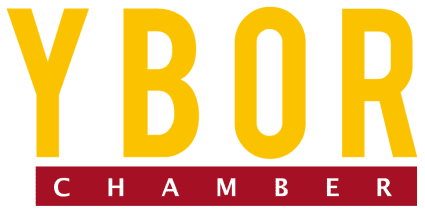 YBOR wordmark with red CHAMBER stripe